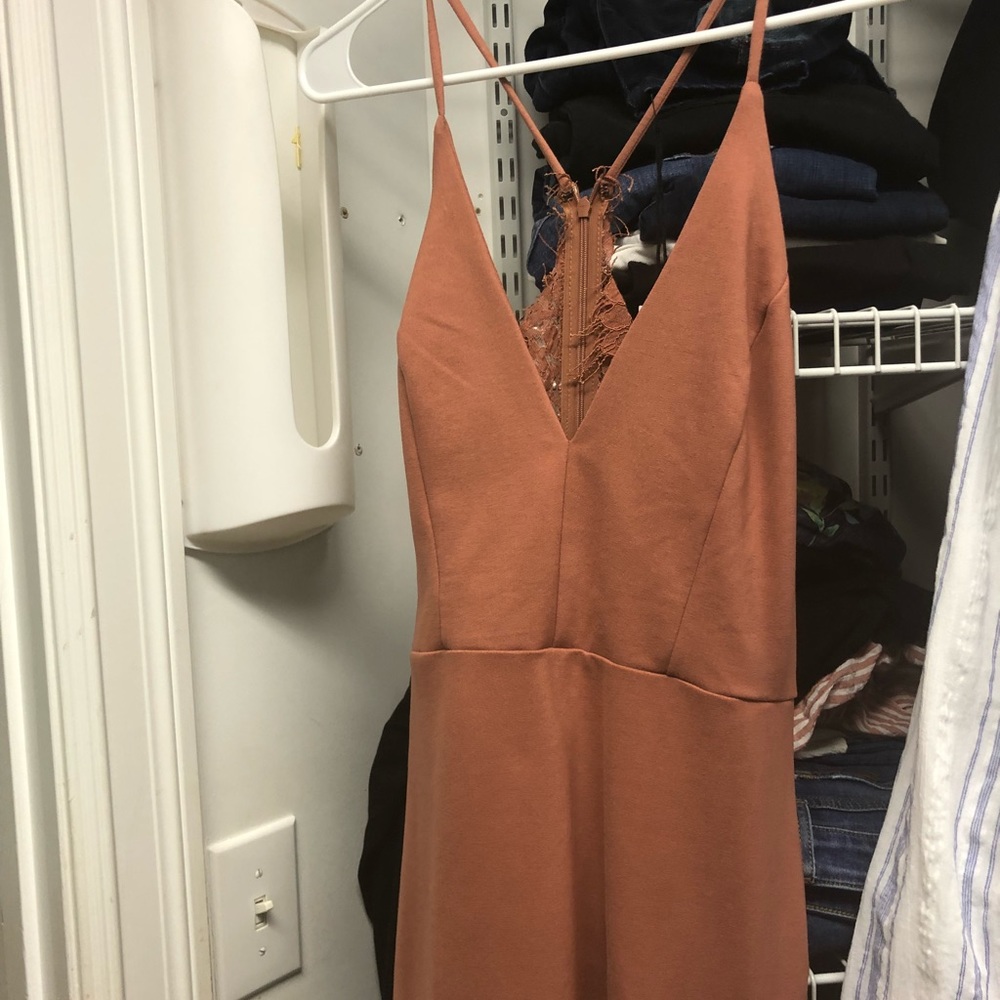 ASTR Burnt Orange Bodycon dress